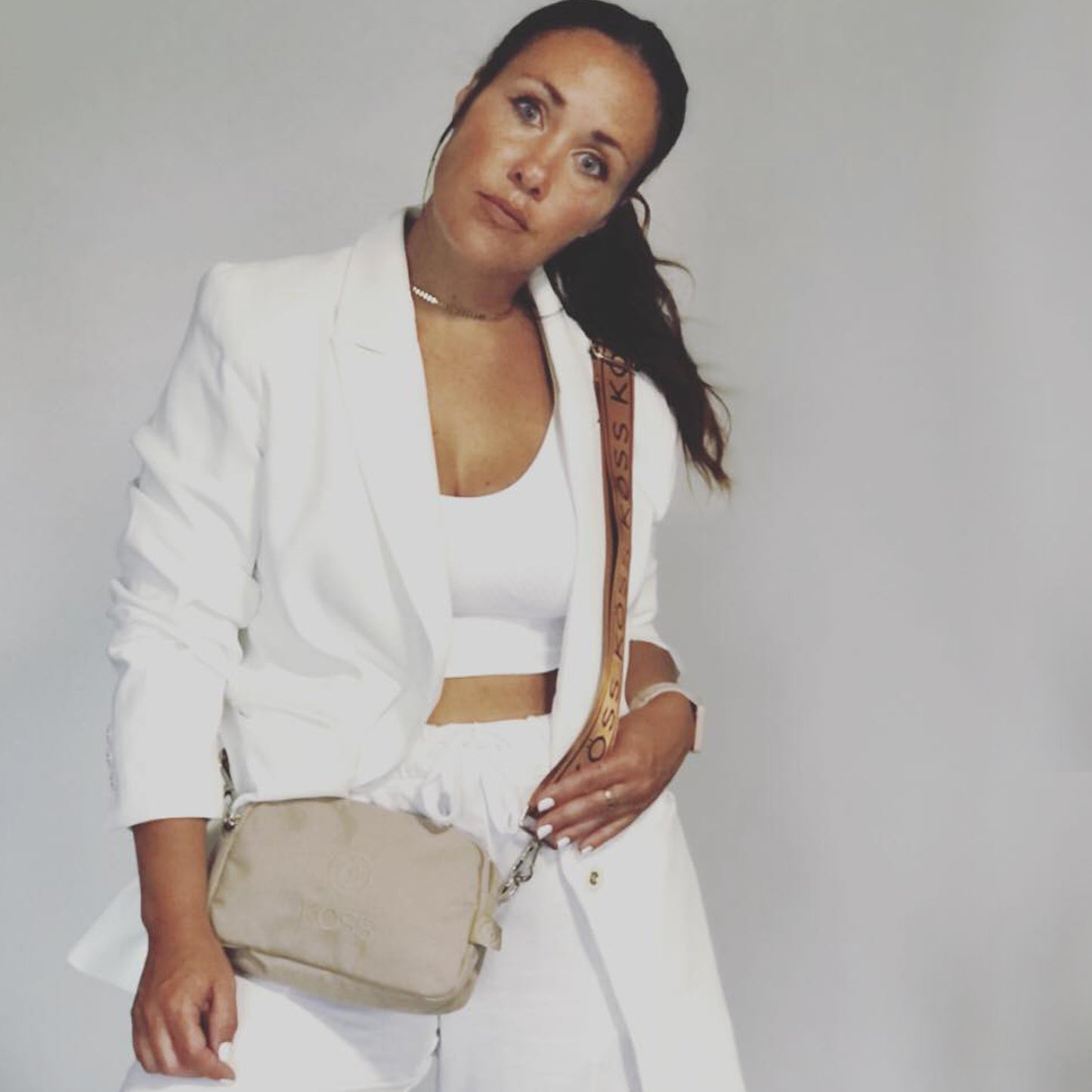 Sac bandoulière beige