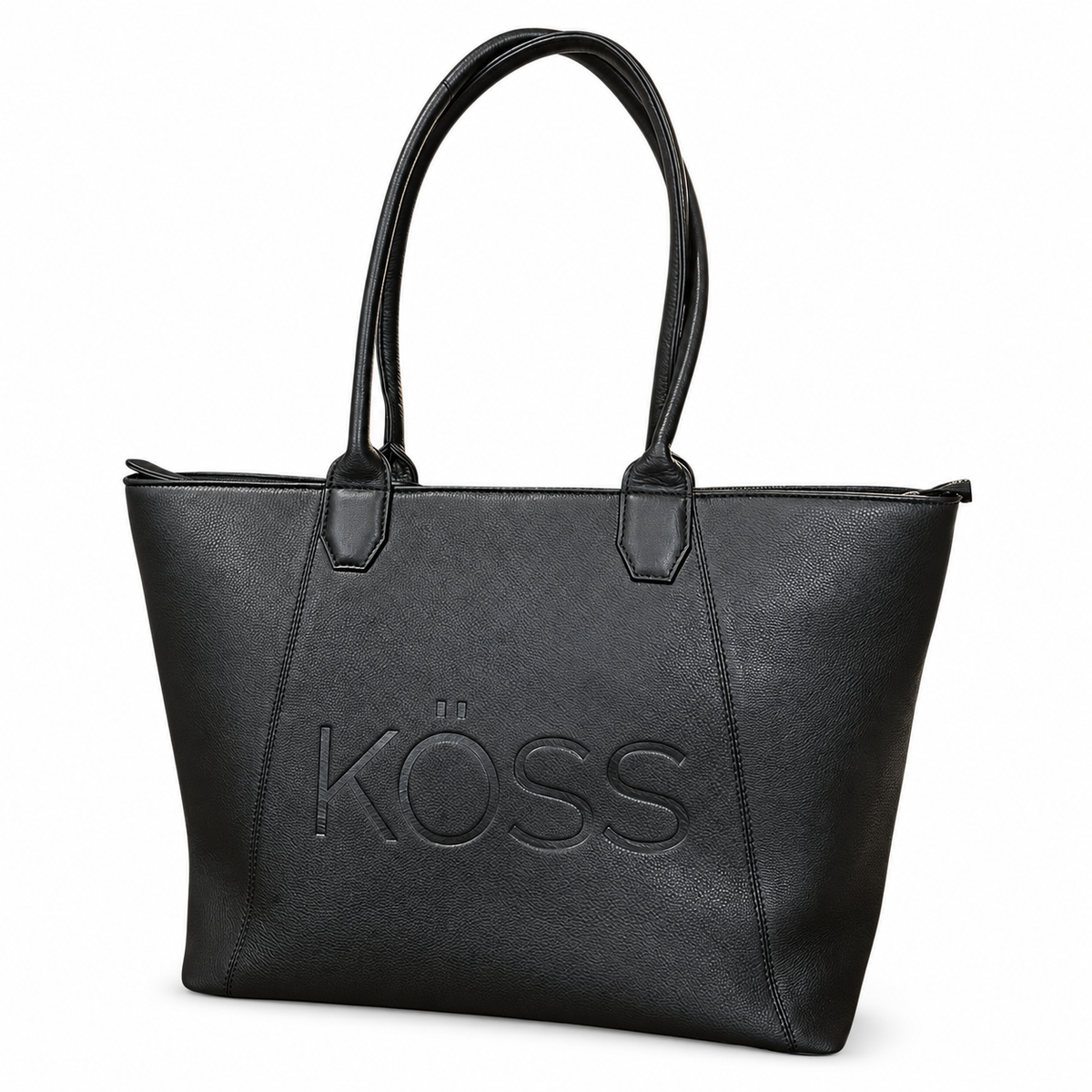 Tote bag en cuir pour ordinateur portable - Noir