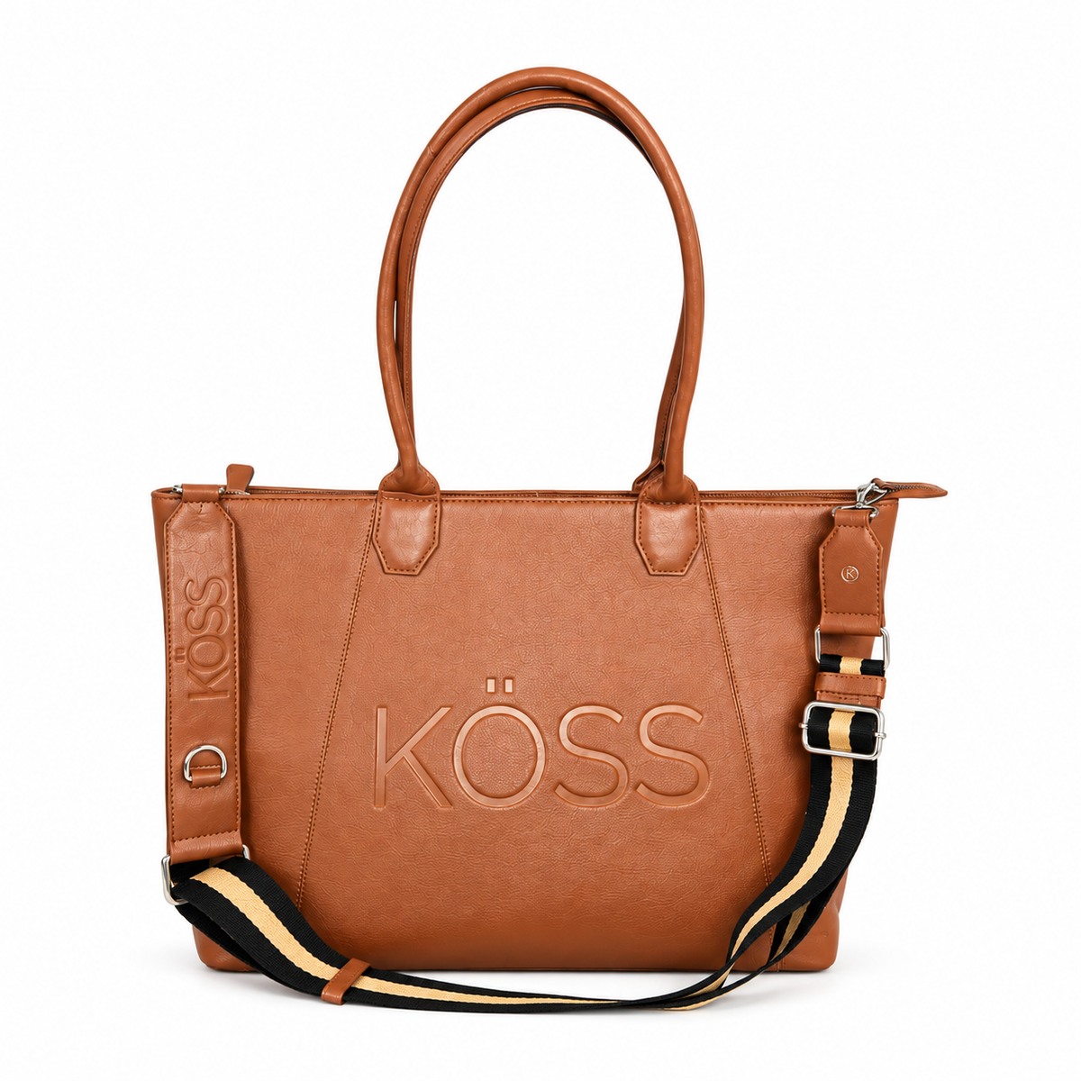 Tote bag en cuir pour ordinateur portable - brun