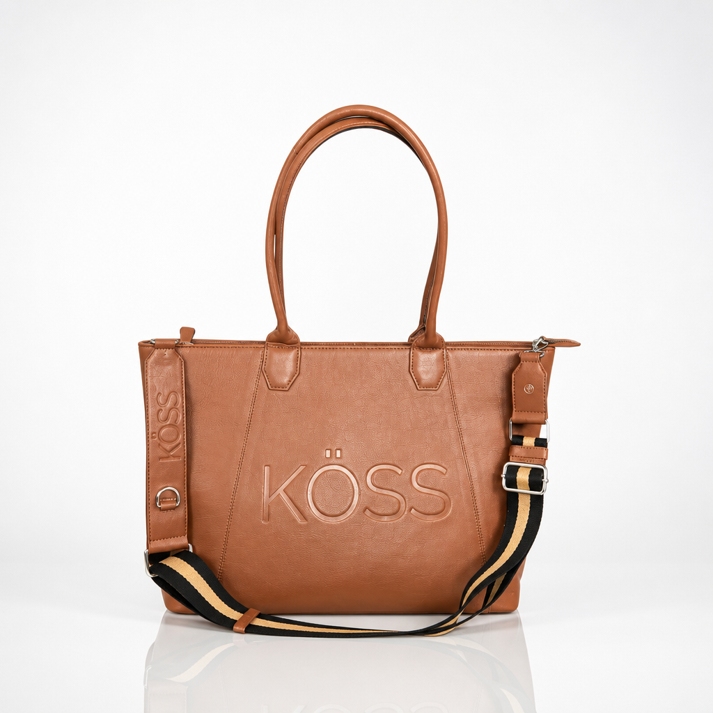 Tote bag en cuir pour ordinateur portable - brun