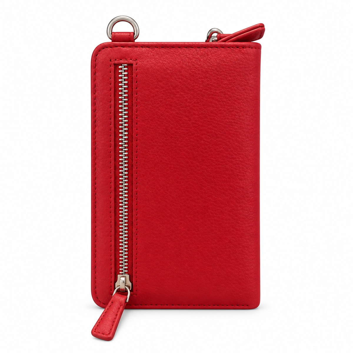 Sac Élégance Compact antivol en cuir - Rouge (comprenant 2 sangles)