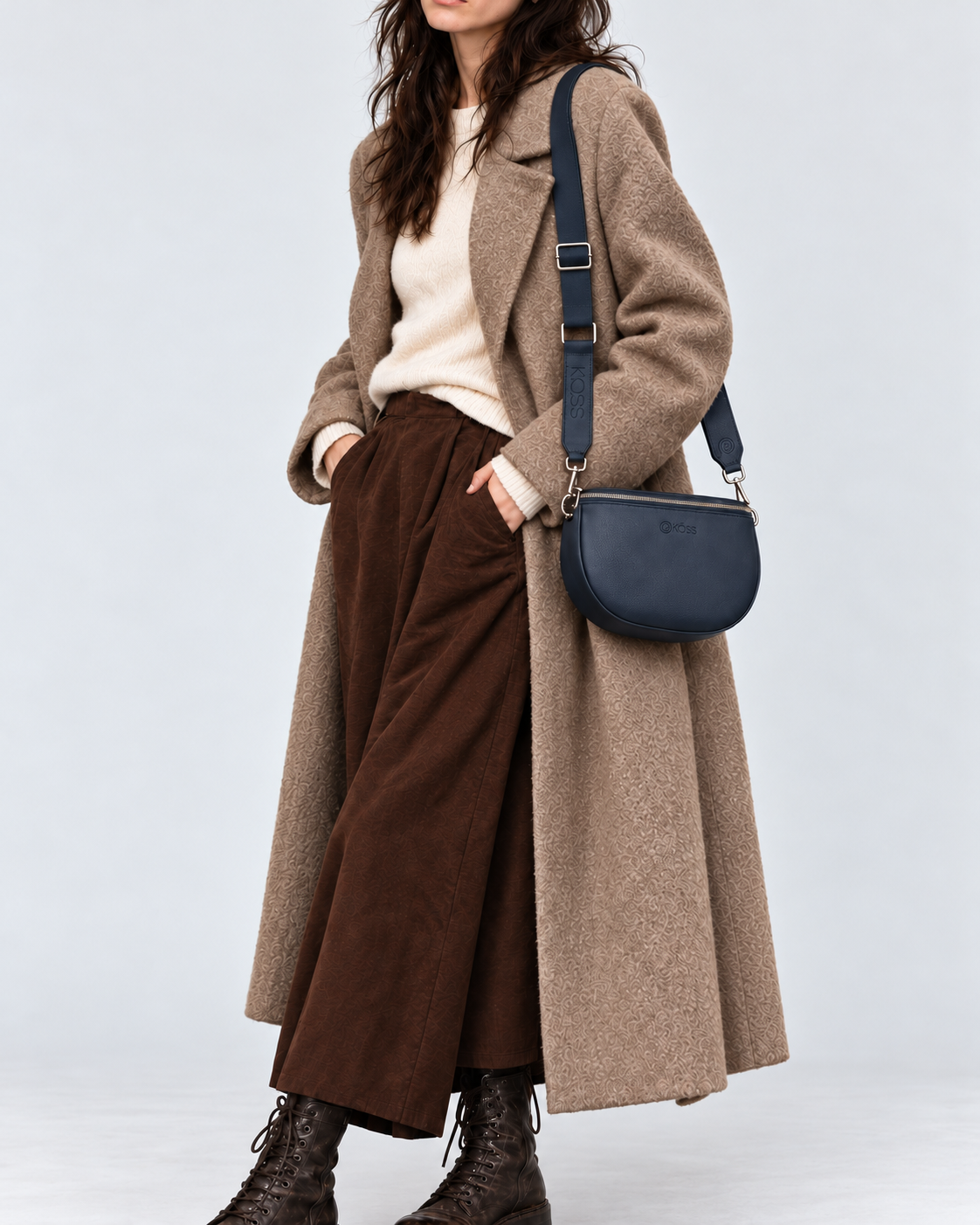 Sac demi-lune bleu marine