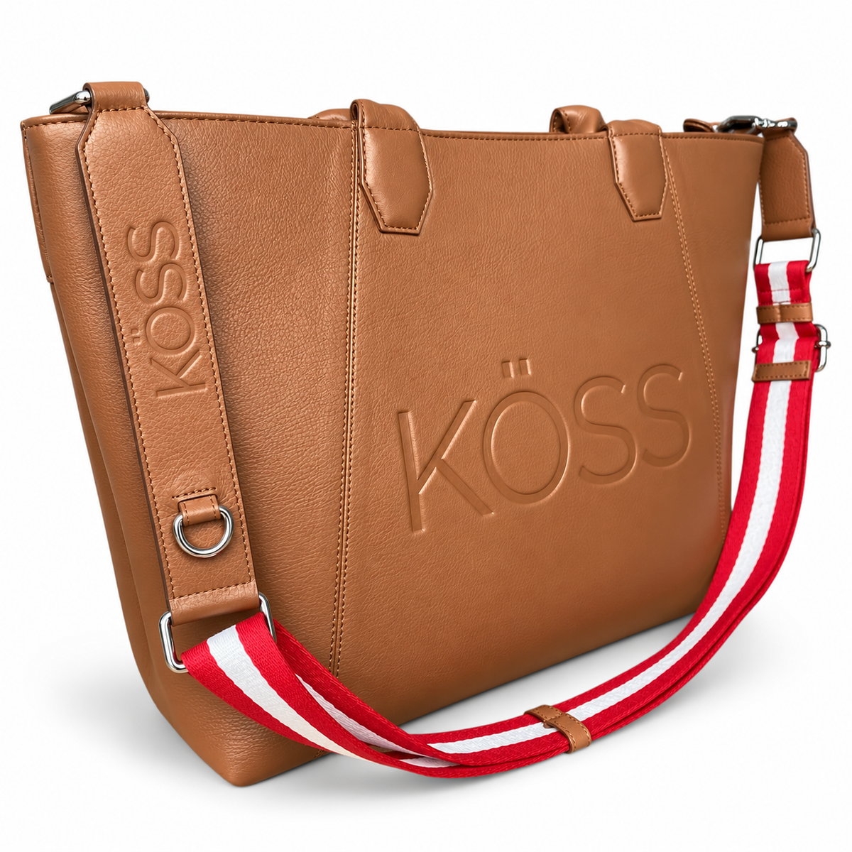 Tote bag en cuir pour ordinateur portable - brun