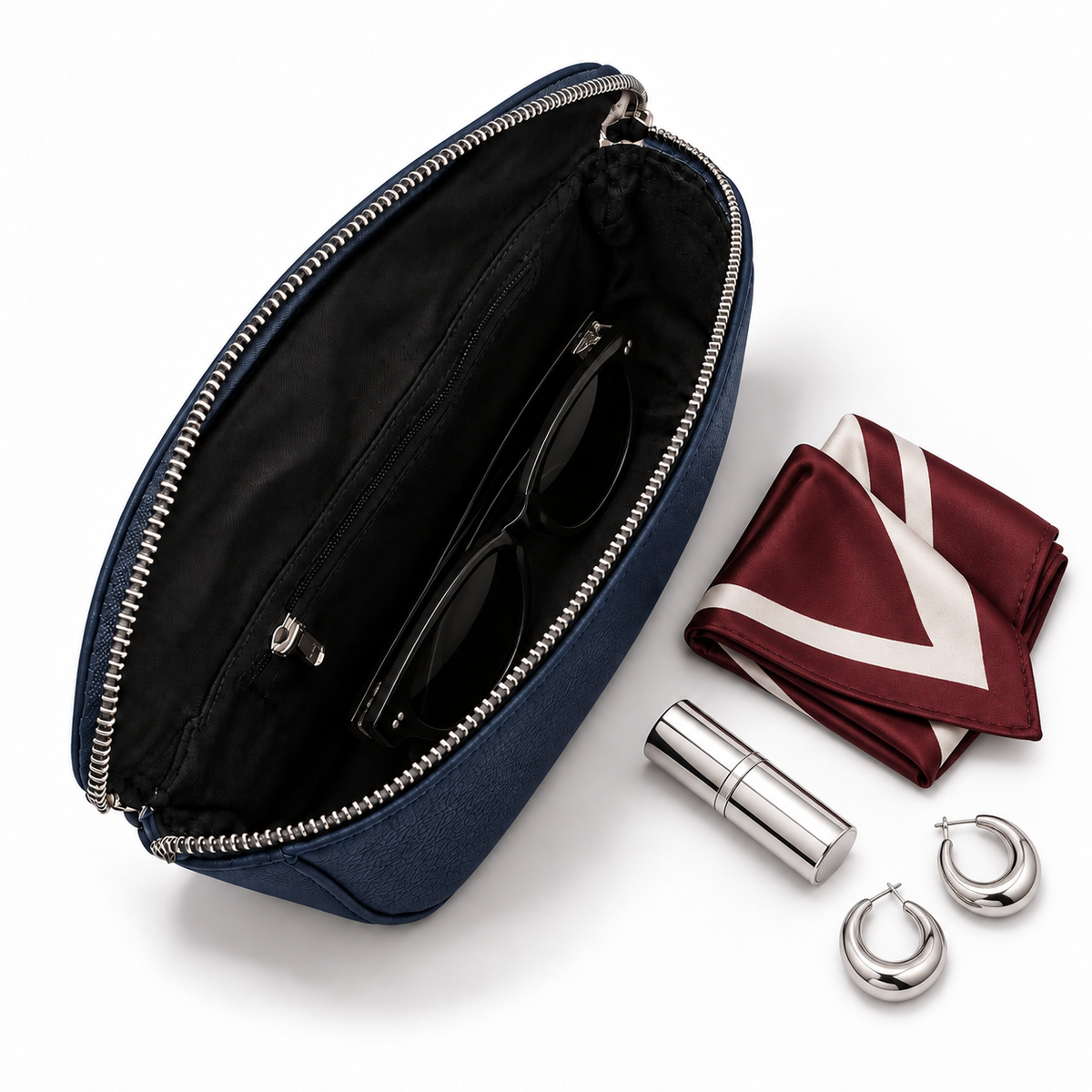 Sac demi-lune bleu marine