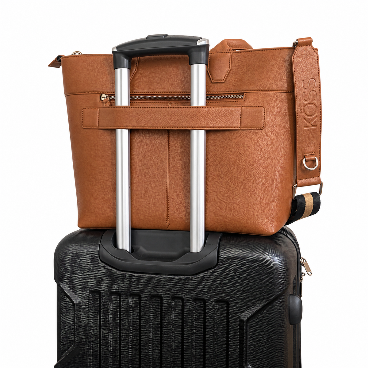 Tote bag en cuir pour ordinateur portable - brun
