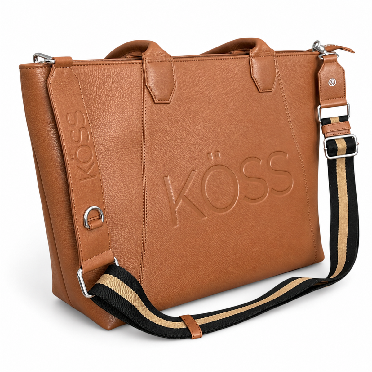 Tote bag en cuir pour ordinateur portable - brun