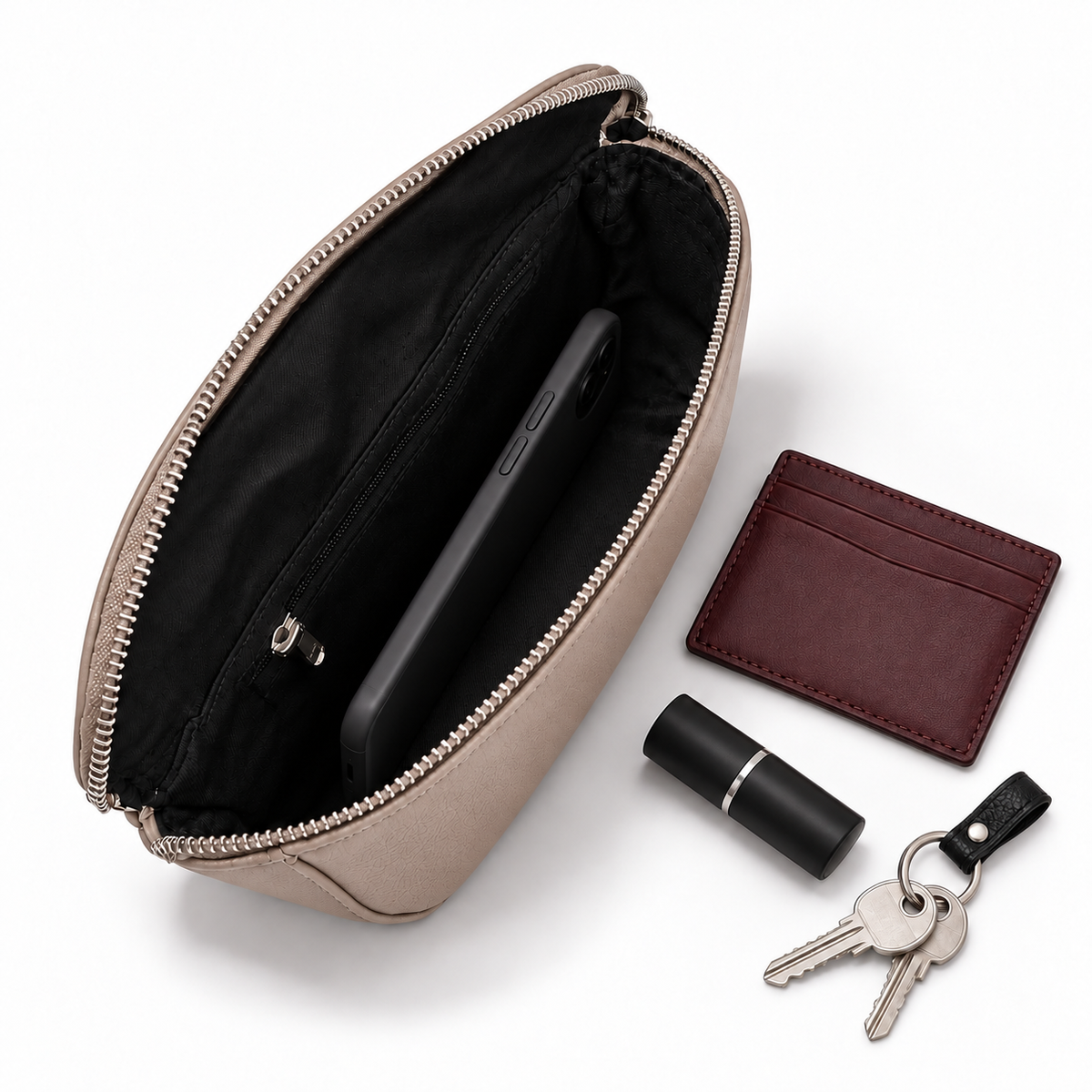Sac demi-lune beige