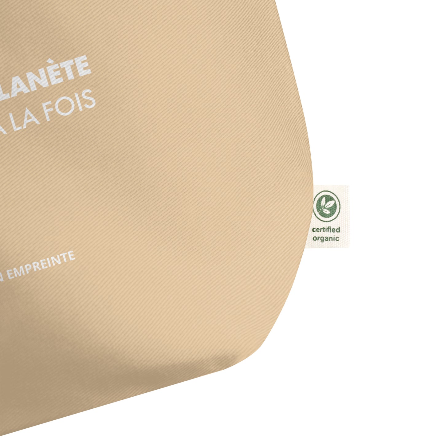 Grand tote bag bio - Je préserve la planète une course à la fois